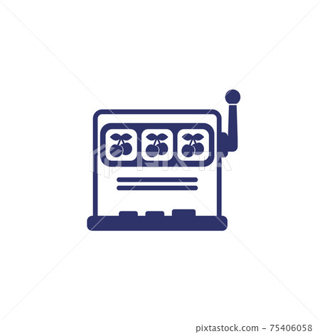 slot machine icon on white slot machine icon on white 75406058
