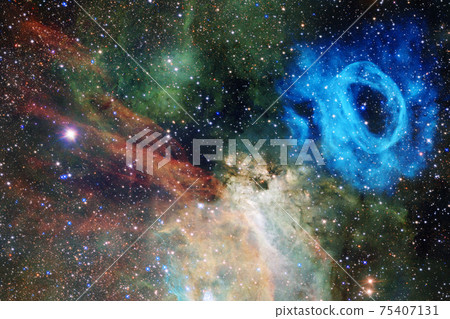 Cosmic landscape. Nebula. Elements of this image furnished by NASA 75407131