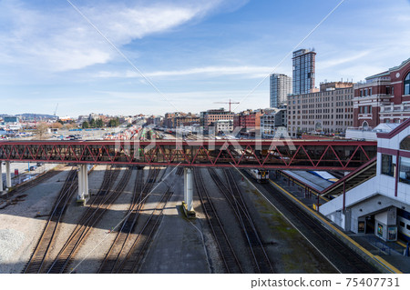 Waterfront station SeaBus Terminal connecting bridge. 75407731