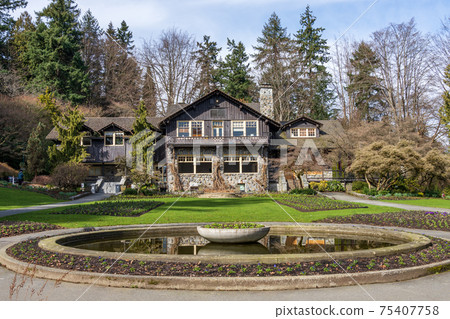 Stanley Park Pavilion, the oldest heritage building in Stanley Park. Vancouver, Canada 75407758