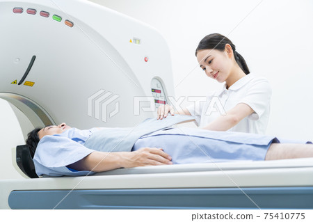 Hospital human dock MRI CT examination medical care 75410775