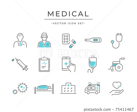 Medical / medical icon set 75411467