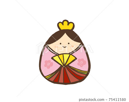 可愛的女兒節/手繪插畫素材A 可愛的女兒節/手繪插畫素材A 75411580