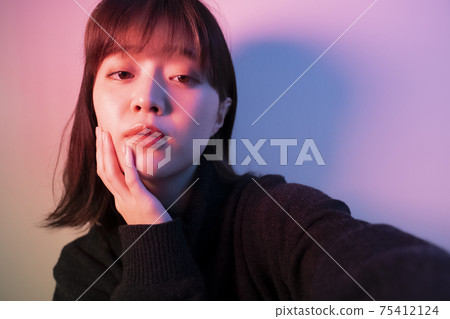 Color lights and women Color lights and women 75412124
