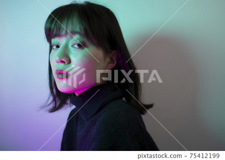 Color lights and women Color lights and women 75412199