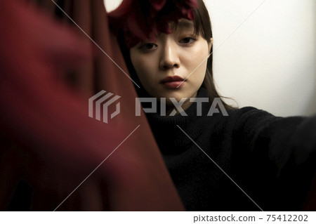 Chic female portrait 75412202