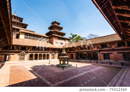Square durbar in Patan, ancient city in Kathmandu Valley,Nepal. 75412384