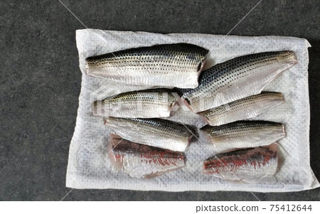 Three small fishing fish Three small fishing fish 75412644