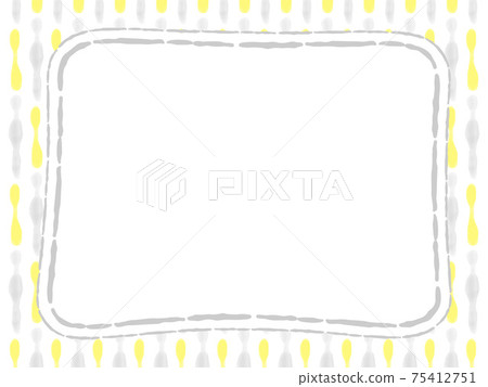 Hand-painted frame with Scandinavian design in the background 75412751