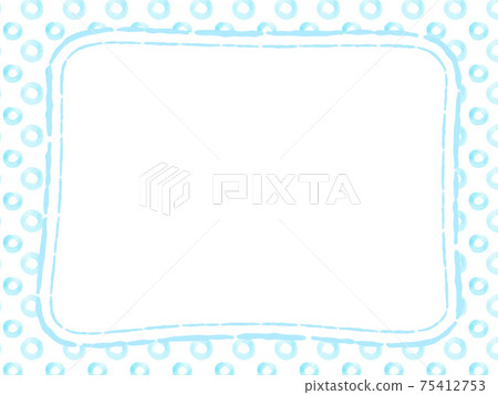 Hand-painted frame with cool dots in the background Hand-painted frame with cool dots in the background 75412753