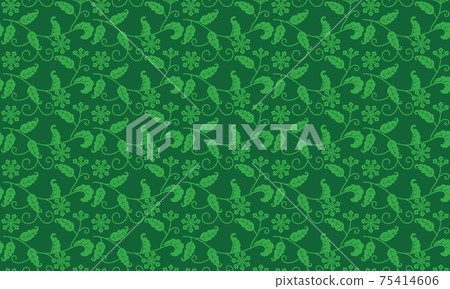 Japanese pattern material clove arabesque pattern seamless pattern Japanese pattern material clove arabesque pattern seamless pattern 75414606
