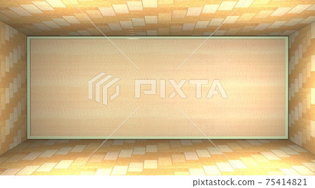 Wooden frame Information bulletin board Display board Character space (3DCG) Wooden frame Information bulletin board Display board Character space (3DCG) 75414821