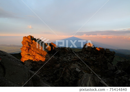 Mt. Chokai Sunrise and Shadow Chokai Mt. Chokai Sunrise and Shadow Chokai 75414840