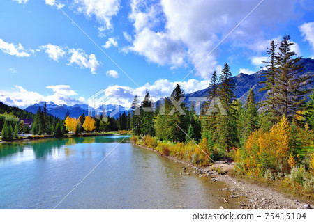 Bow River and Canadian Rockies Bow River and Canadian Rockies 75415104