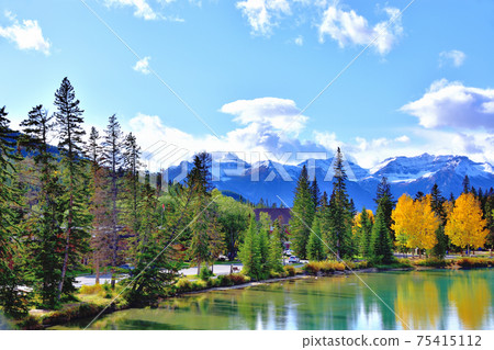 Bow River and Canadian Rockies 75415112