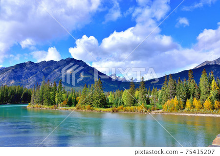 Bow River and Canadian Rockies Bow River and Canadian Rockies 75415207