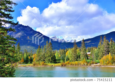 Bow River and Canadian Rockies Bow River and Canadian Rockies 75415211
