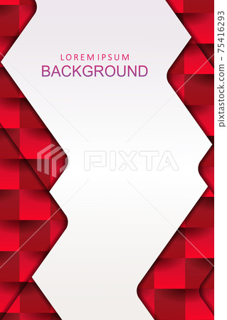 Abstract light design with a gradient, textured arrows on the sides of a red hue, 3D effect Abstract light design with a gradient, textured arrows on the sides of a red hue, 3D effect 75416293