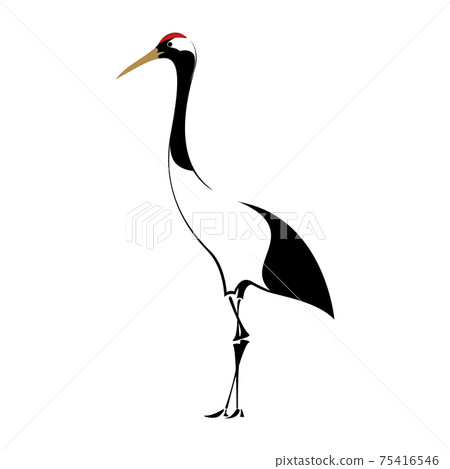 Red-crowned crane vector illustration 75416546