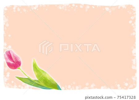 A simple frame of tulips with a gentle touch A simple frame of tulips with a gentle touch 75417328
