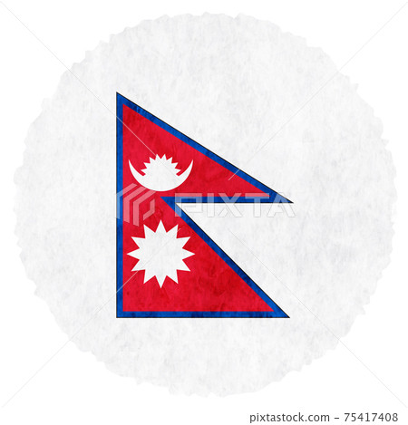 Nepal flag watercolor icon 75417408