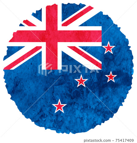New Zealand national flag watercolor icon New Zealand national flag watercolor icon 75417409