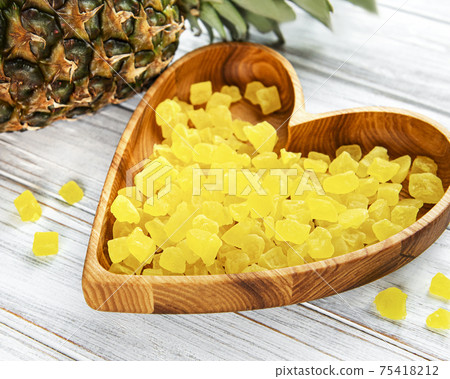 Sweet pineapple succade cubes Sweet pineapple succade cubes 75418212