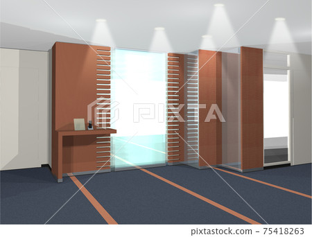 辦公室入口的3d渲染 75418263