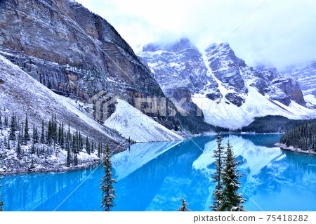 神秘的冰Mor湖，隨著時間的流逝而變色 75418282