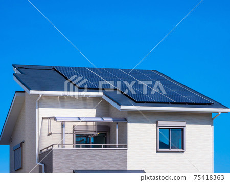 Solar-powered renewable energy housing Solar-powered renewable energy housing 75418363