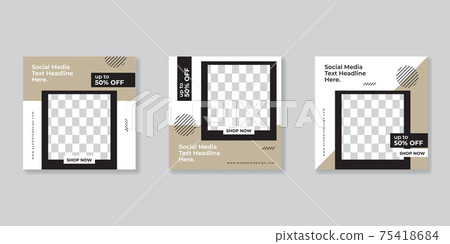 Editable Post Template Social Media Banners for Digital Marketing. 75418684