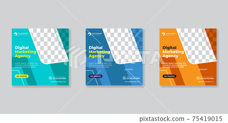 Business promotion and corporate social media banner template 75419015