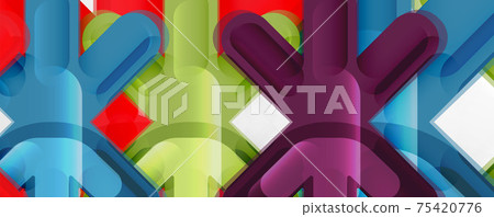 Abstract glossy crosses background for business or technology presentations, internet posters or web brochure covers 75420776