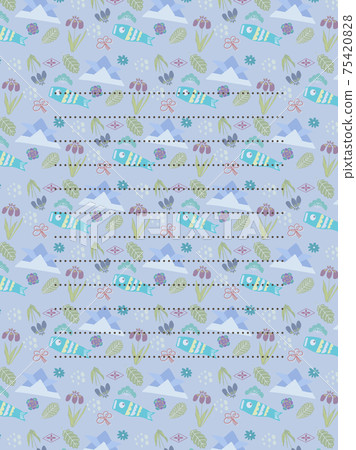 Tango no Sekku pattern frame letter 75420828