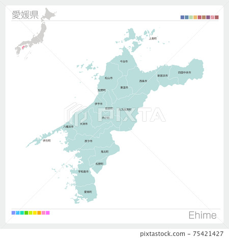 愛媛縣/愛媛市地圖（市/區） 75421427