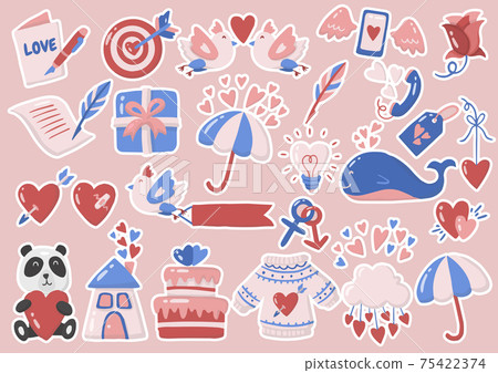 valentine illustration Vector for banner - Stock Illustration [75422374 ...