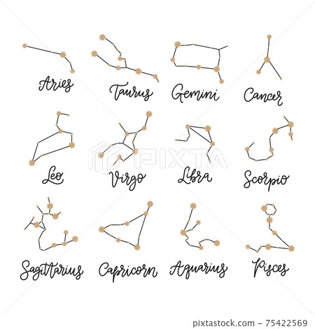 Astrology astronomy constellation mystic spiritual icon.  75422569