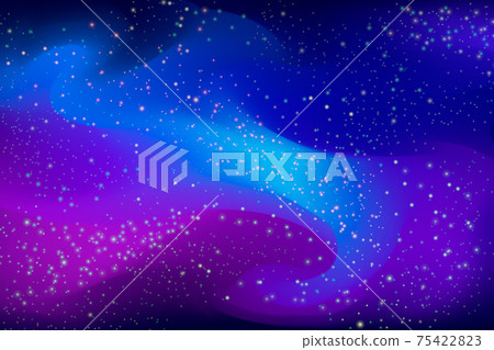 Cosmic gradient space with stars background....-插圖素材 [75422823] - PIXTA圖庫