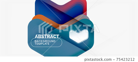 Vector 3d arrow geometric composition, abstract background for business or technology presentation, internet poster or web brochure cover, wallpaper Vector 3d arrow geometric composition, abstract background for business or technology presentation, internet poster or web brochure cover, wallpaper 75423212