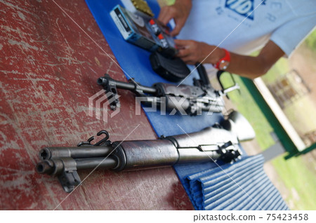 AK-47S assault rifle and M-1 Garand from Guam live shooting 75423458