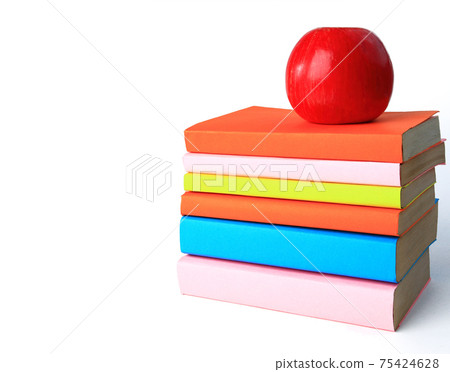 Office and student accessories on a white. Back to school concept. 75424628