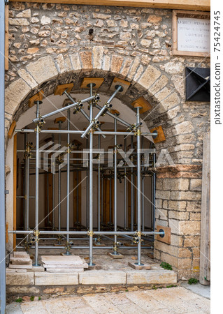 The center of Preci at July 2020 after the earthquake of central Italy 2016 75424745
