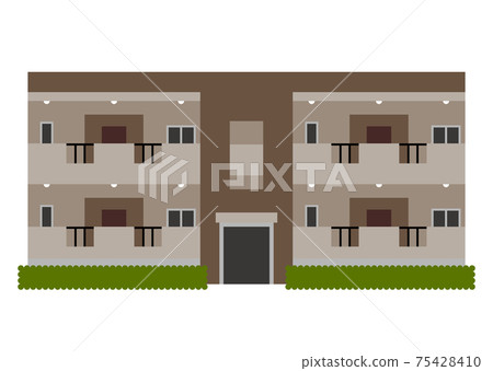 低層公寓的圖像插圖 75428410