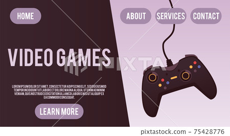 Website or landing page template for video... - Stock Illustration ...