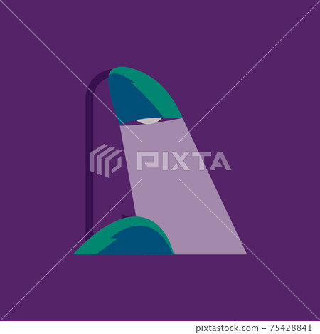 Color adjustable desk lamp, work lighting spotlight a vector illustration. Color adjustable desk lamp, work lighting spotlight a vector illustration. 75428841
