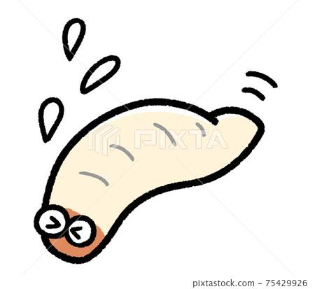 Maggot character running away Maggot character running away 75429926