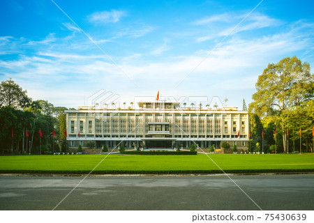 Independence Palace, aka Reunification Convention Hall, in Saigon, Vietnam 75430639