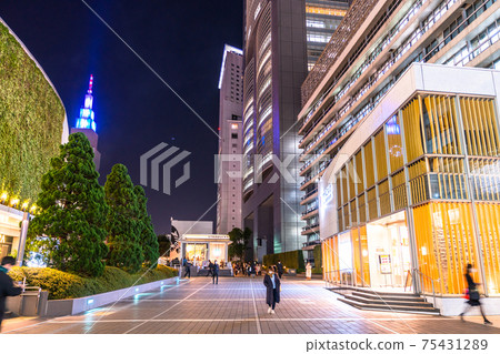 <東京>新宿區夜景 75431289