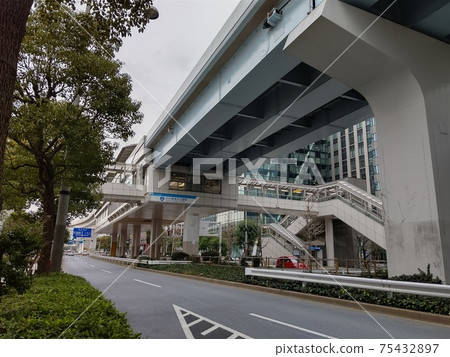 指導鐵路東京東京沿海新交通沿海線新交通百合鷗列車窗口風景麗岩2月3日 75432897