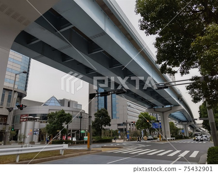 指導鐵路東京東京沿海新交通沿海線新交通百合鷗列車窗口風景麗岩2月3日 75432901